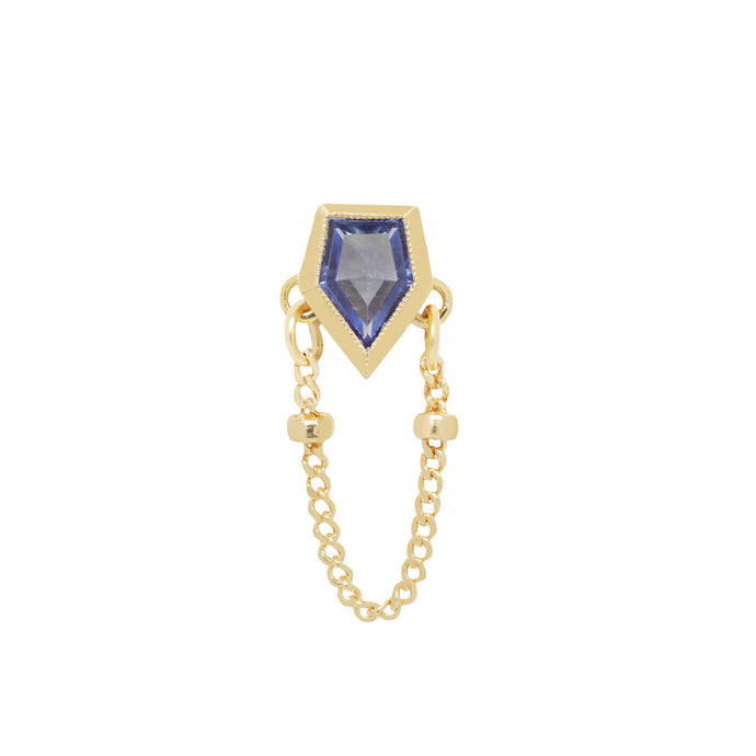 Periwinkle Sapphire with Drop-Chain | Threadless End