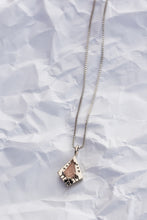 Luxe | Oregon Sunstone and Black Spinel Necklace | 14K White or Yellow Gold