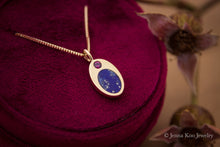 Gravity Gold | Lapis and Grape Garnet Necklace